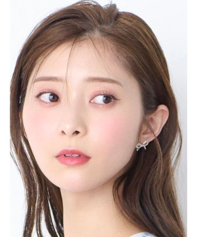 サイドビジューリボンピアス