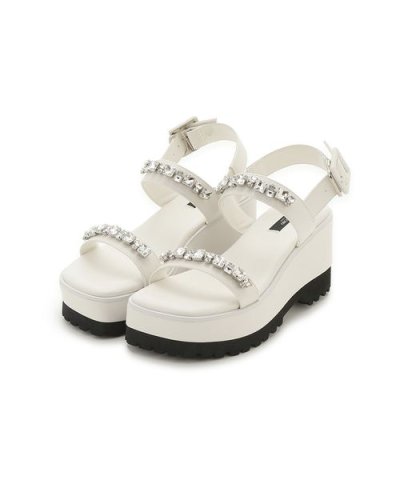 ビジュー付きボリュームサンダル