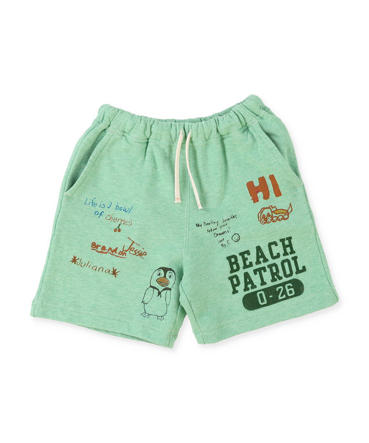 DENIMDUNGAREE デニムダンガリー DENIM DUNGAREE Penguin BEACH Sw グリーン 130 DENIMDUNGAREE デニムダンガリー DENIM DUNGAREE Penguin BEACH Sw グリーン 130