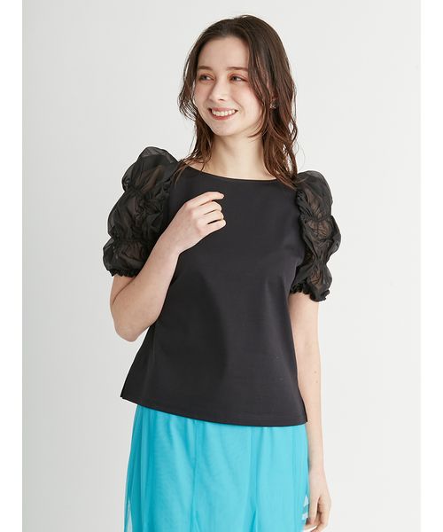 【マダムねこ】CELFORD セルフォード　パールネックTシャツ ブラック 楽天市場】SALE,セール,CWCT244015,セルフォード,CELFORD,パール