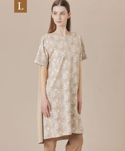 【L】【婦人画報掲載】【BIBURY FLOWER】カラーバイブリーフラワーロン