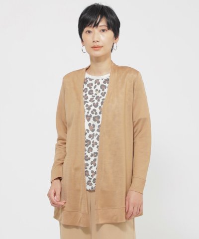 【接触冷感】【ウォッシャブル】リヨセルジャージ―カーディガン