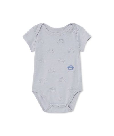 【販路限定】【BABY】くるま柄針抜きボディースーツ