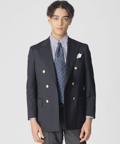 【QUINTESSENTIAL】ダブル６ボタン ブレザー