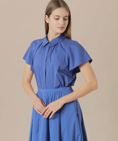 コットンナイロンストレッチブラウス