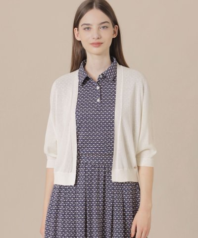 エアリーホールガーメントニットボレロ