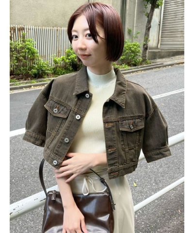 ショートデニムジャケット