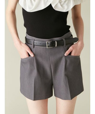 ベルト付きショートパンツ