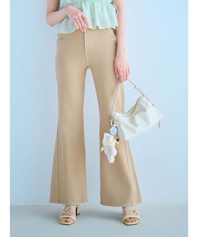 【WEB限定00サイズ】ストレッチフレアデニムパンツ