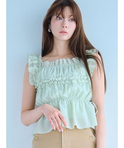 【WEB限定カラー】シャーリングフリルブラウス