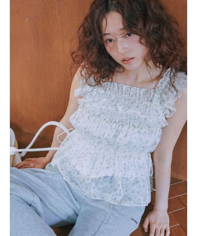 【WEB限定カラー】シャーリングフリルブラウス
