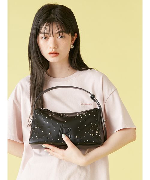LILY BROWN LB CANDY STOCK *2way バッグ L.B CANDY STOCK]LBロゴスタッズショルダーバッグ(508114136