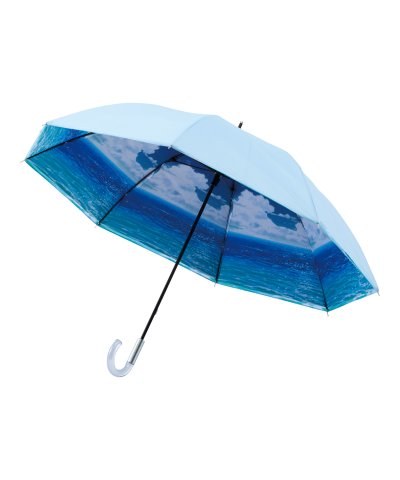 断熱パラソル 晴雨兼用日傘 長傘 オーシャンビュー/遮熱/UV