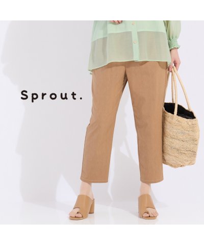 【Sprout.】綿麻混デニム　クロップドパンツ