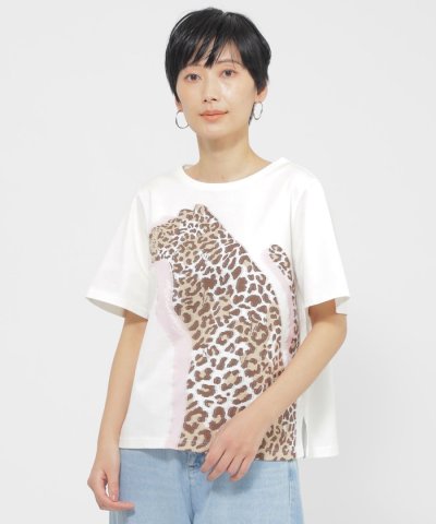 【カタログ掲載品】【ウォッシャブル】パンサーモチーフジャカードカットソー