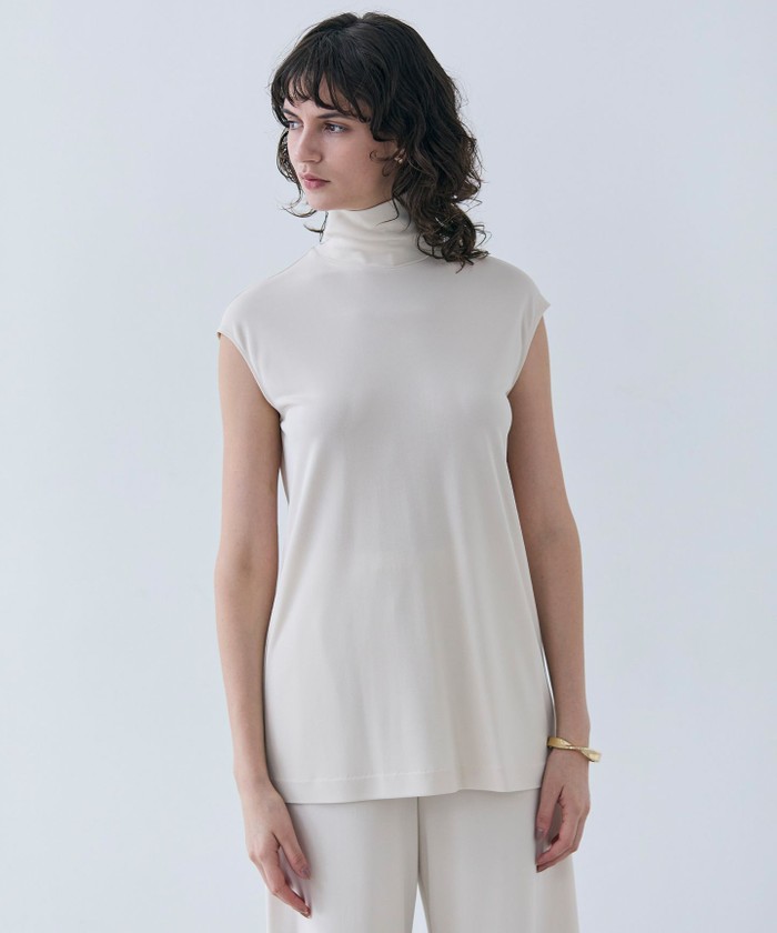 BEIGE 【洗える・VERY 6月号掲載】MELLE / ジャージーハイネックカットソー ECRU 4 BEIGE 【洗える・VERY 6月号掲載】MELLE / ジャージーハイネックカットソー ECRU 4