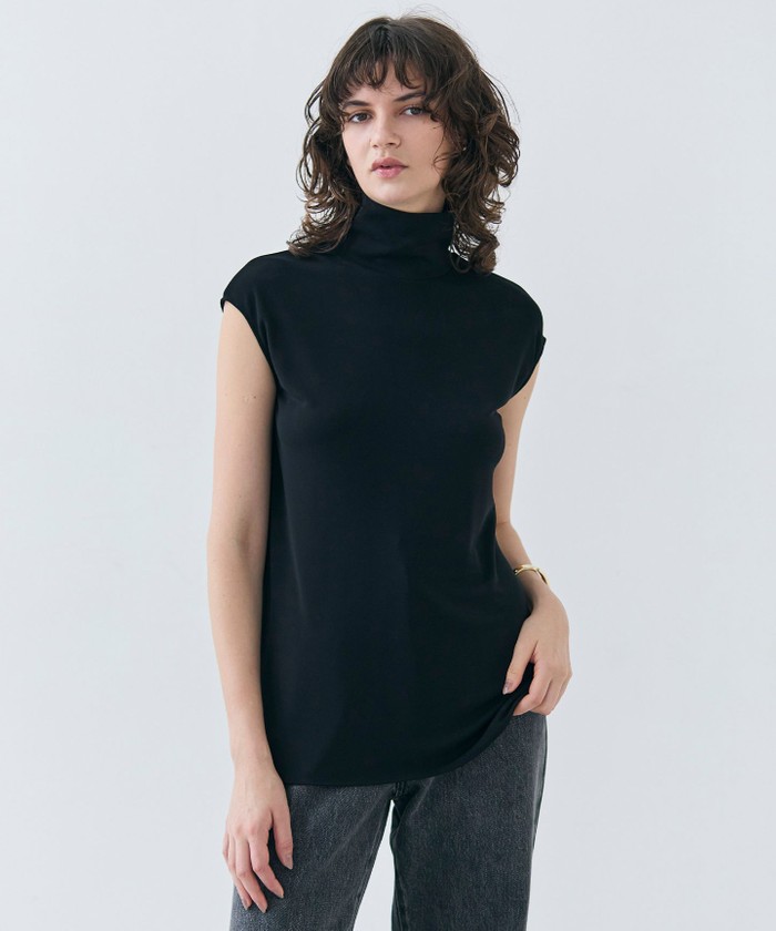 BEIGE 【洗える・VERY 6月号掲載】MELLE / ジャージーハイネックカットソー BLACK 4 BEIGE 【洗える・VERY 6月号掲載】MELLE / ジャージーハイネックカットソー BLACK 4