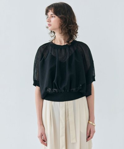 【洗える・Oggi 7月号掲載】LUPINUS / リネン混半袖プルオーバーギャ