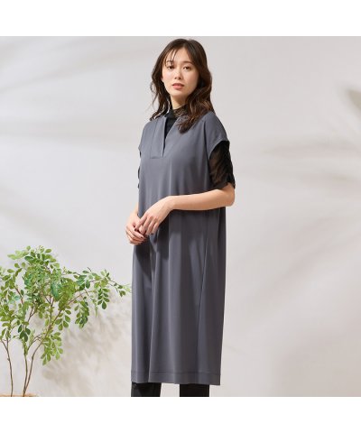 【手洗いOK・セットアップ対応】ジョイクールスキッパー襟チュニック