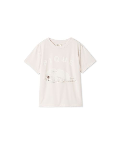 【接触冷感】あざらしワンポイントTシャツ&ロングパンツ 接触冷感】あざらしワンポイントTシャツ(カットソー・Tシャツ