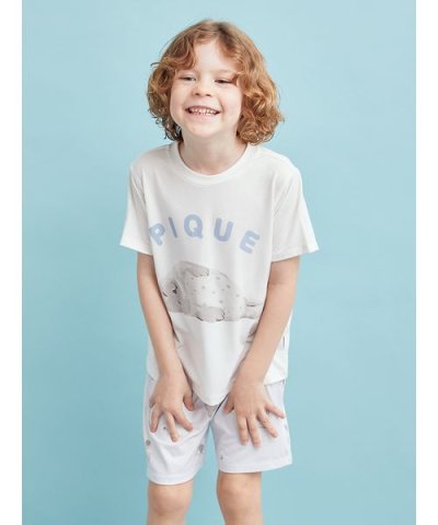 【KIDS】【接触冷感】あざらしワンポイントTシャツ
