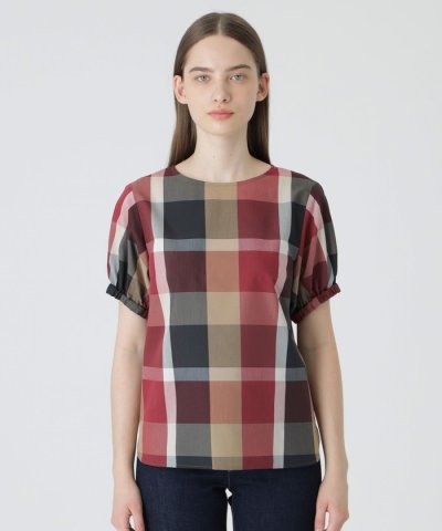 【一部店舗限定】クレストブリッジチェックソフティーボイルブラウス