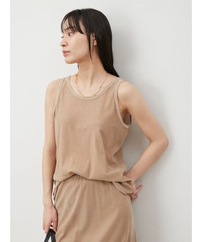 【セットアップ対応】フロッキーベロアビッグタンクトップス