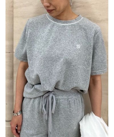 【セットアップ対応】パイルクルーネックTシャツ