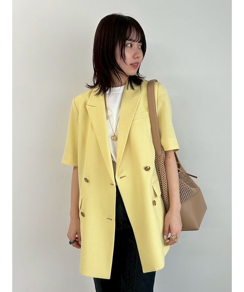 ☆美品☆ミラオーウェン イエロー ダッフルコート ウール フード付き M Mila owen ウール イエロー ダッフルコート size1