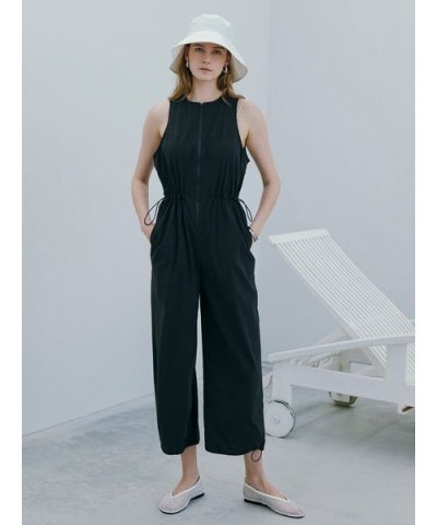撥水ドロストナイロンサロペット