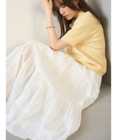 マキシ丈ボリュームティアードスカート