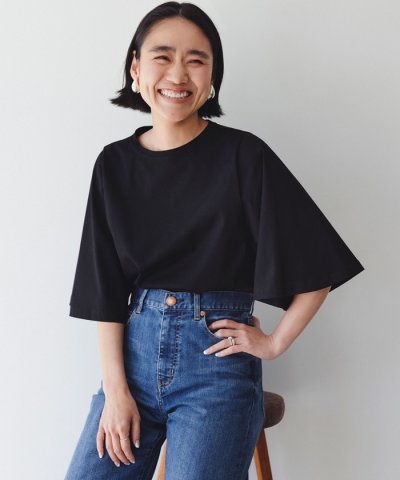 【洗える】ハイエンド フレアスリーブ Tシャツ