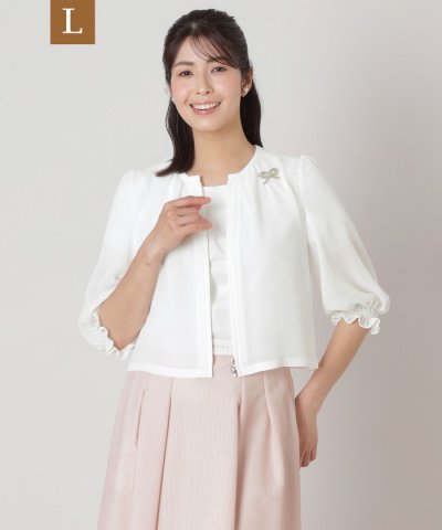 【L】ジョーゼット ショートブルゾン