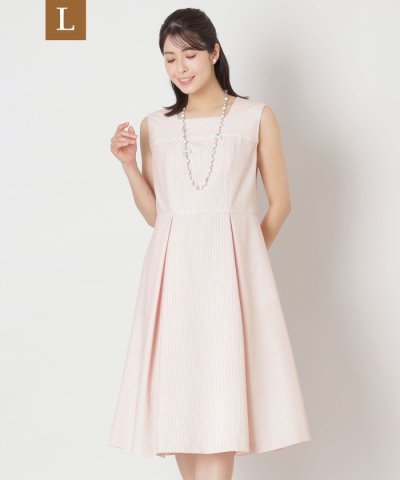 【L】シアサッカー ストライプワンピース