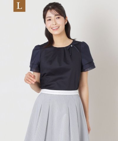 【L】リボンコサージュ カットソー