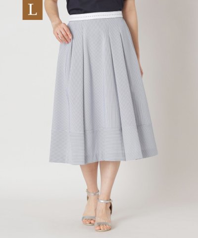 【L】シアサッカー ストライプスカート