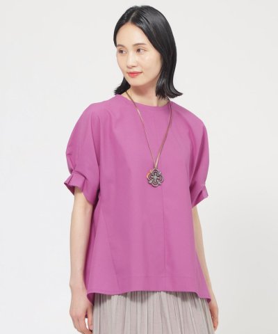 【ウォッシャブル】トリコットプルオーバーカットソー