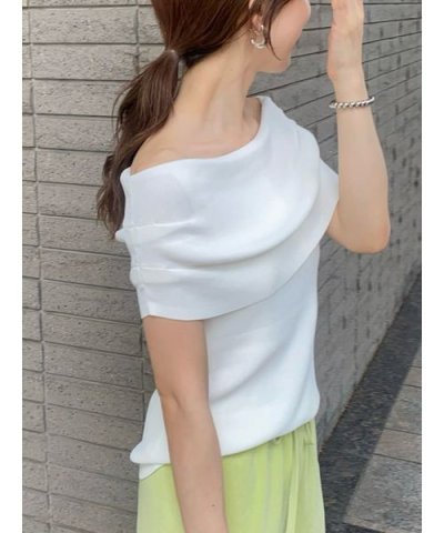 【WEB限定カラー】【UV加工】接触冷感オフショルリブニット