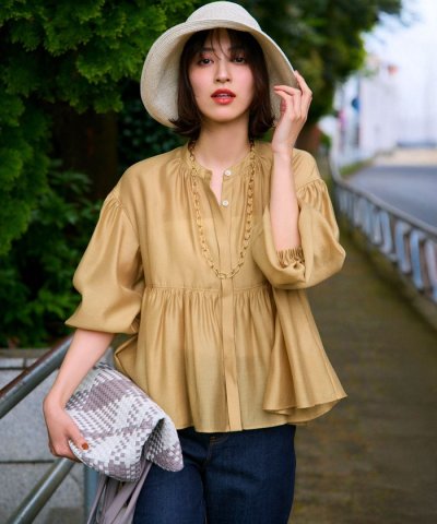 【杏さん着用/WEB&一部店舗限定カラーあり】ソフトオーガンジー ボリューム ブ