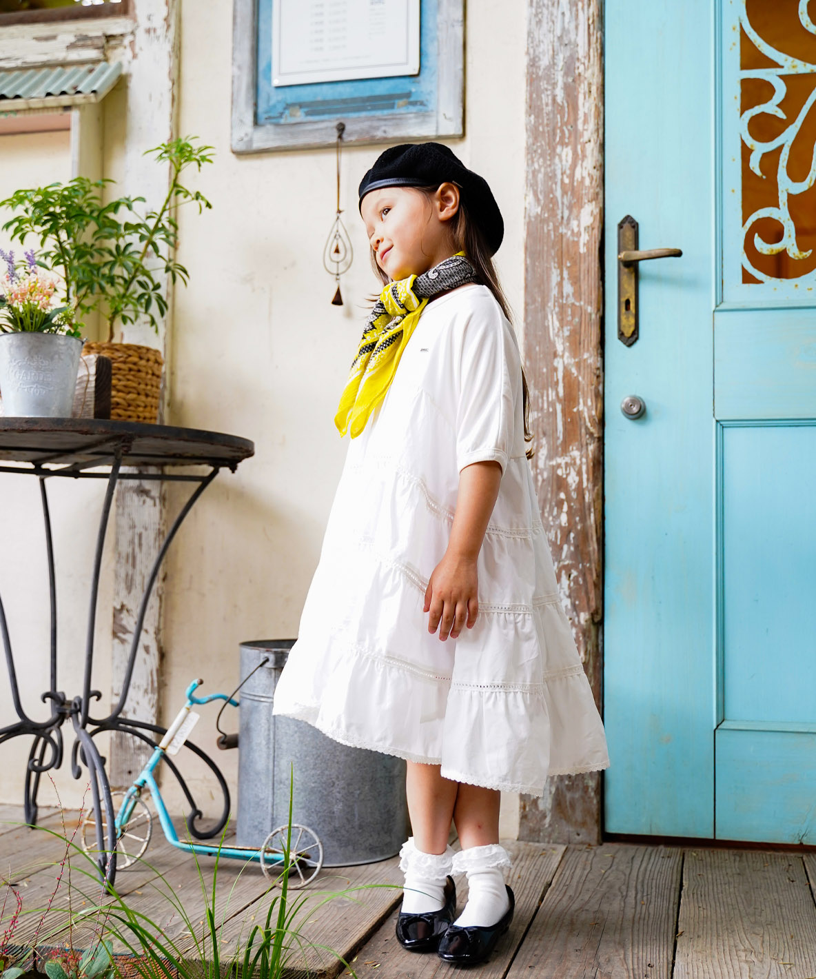 FITH フィス FITH Smooth Cotton Jersey and Tiered ホワイト 140cm FITH フィス FITH Smooth Cotton Jersey and Tiered ホワイト 140cm