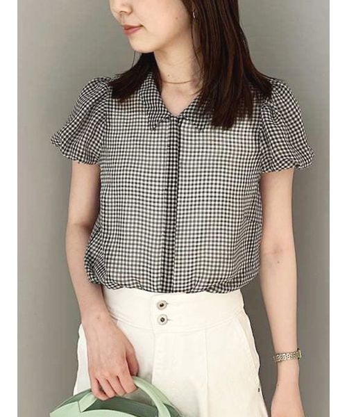 襟付きキャップスリーブブラウス(508149966)｜阪急百貨店公式