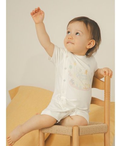 【販路限定】【BABY】アニバーサリー柄ワンポイントロンパース