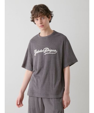 【HOMME】パイルロゴ刺繍Tシャツ