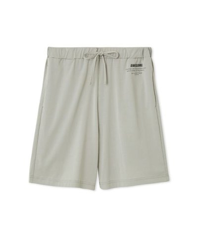 【HOMME】【接触冷感】スーピマコットンロゴハーフパンツ