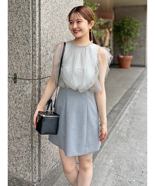 SNIDEL　シアードッキングミニワンピ アイボリー SNIDEL ワンピース シアードッキングミニワンピース : ZOZOTOWN