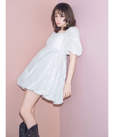パフスリーブバルーンミニワンピース