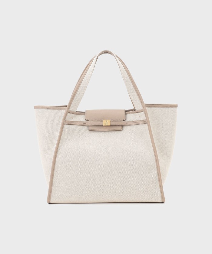 GRACECONTINENTAL フラップトートバッグ ベージュ F GRACECONTINENTAL フラップトートバッグ ベージュ F