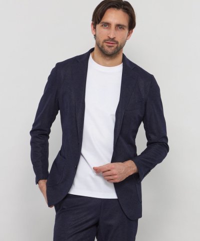 【WEB・一部店舗限定】【BREASY JACKET】メランジメッシュジャージー