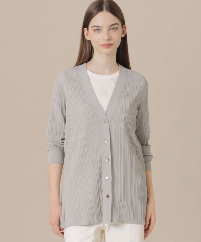 シアーコットンニットカーディガン