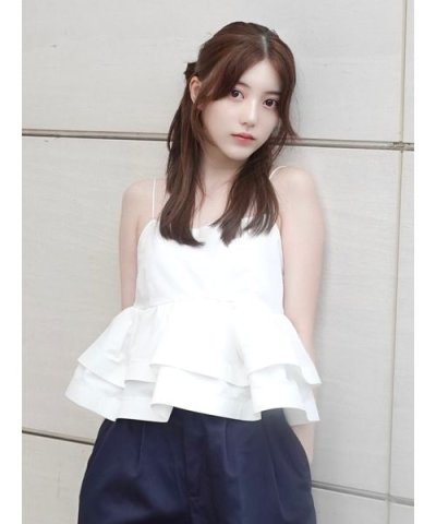 ラッフルヘムデザインキャミソール